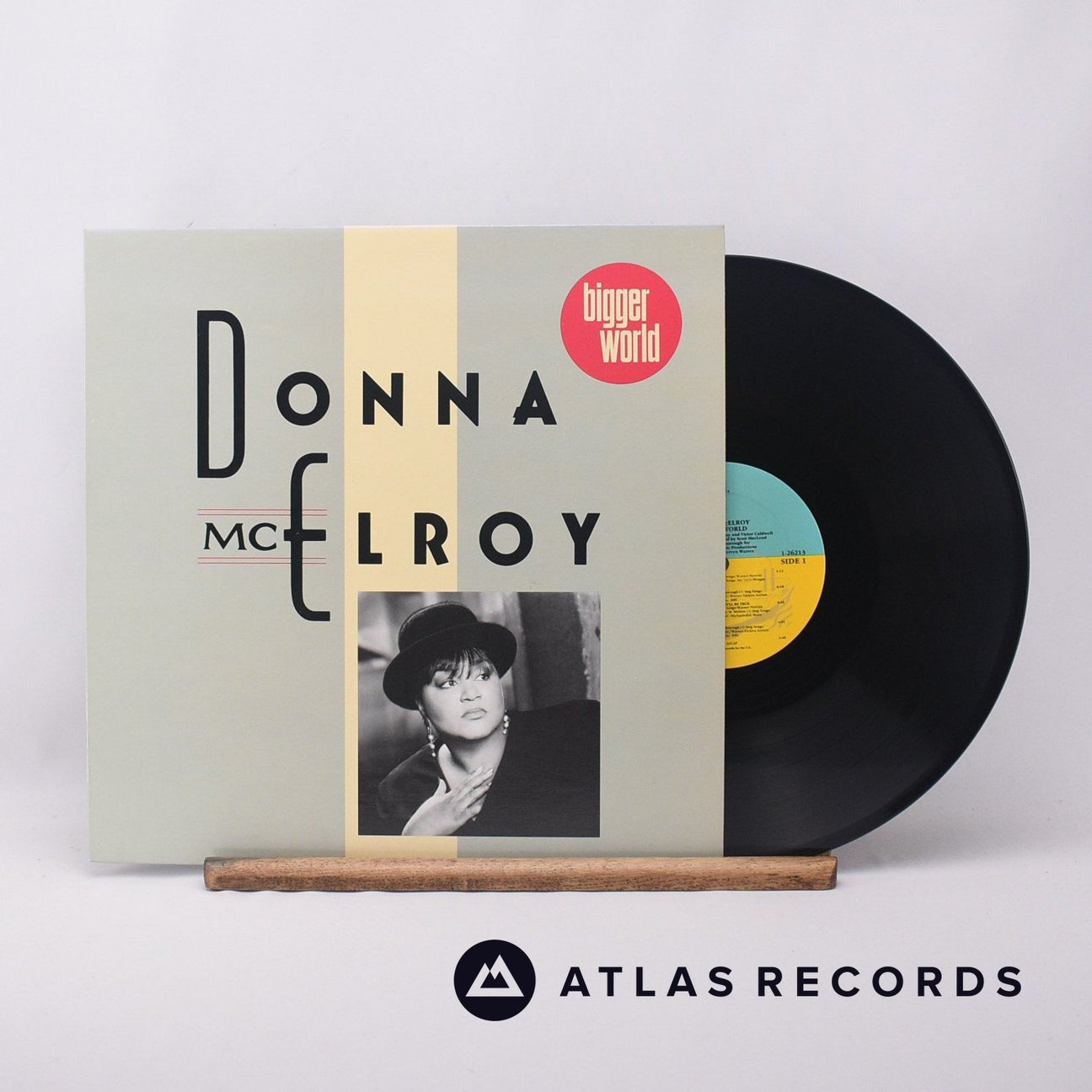 Donna McElroy Bigger World LP Vinyl Record - Front Cover & Record