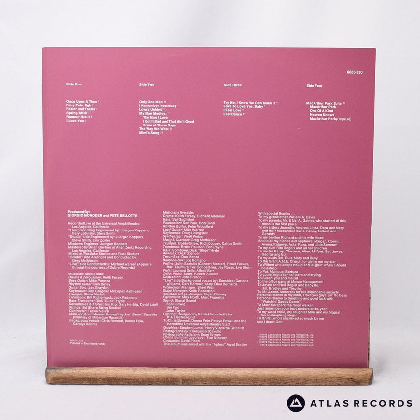 Donna Summer - Live And More - Gatefold Insert 2 x LP Vinyl Record - EX/EX