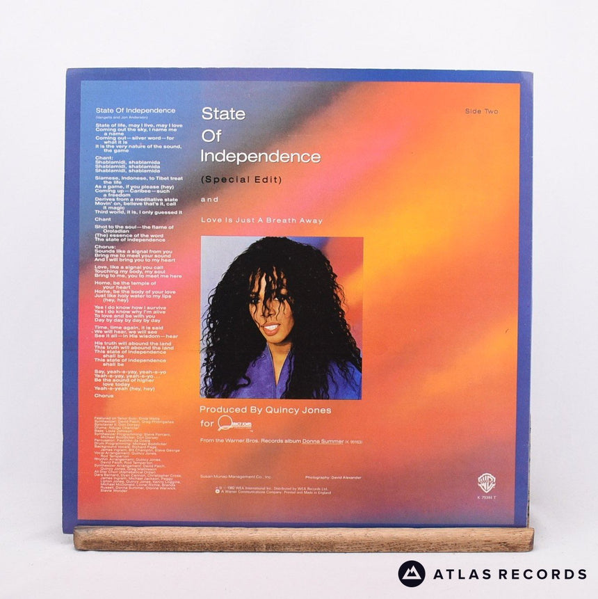Donna Summer - State Of Independence - 12" Vinyl Record - EX/EX