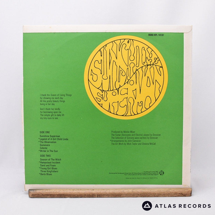 Donovan - Sunshine Superman - A-1 B-1 LP Vinyl Record - EX/EX