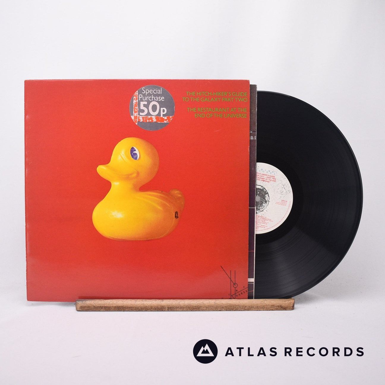 Douglas Adams The Hitch-Hiker's Guide To The Galaxy Part Two: The Restaurant At The End Of The Universe LP Vinyl Record - Front Cover & Record