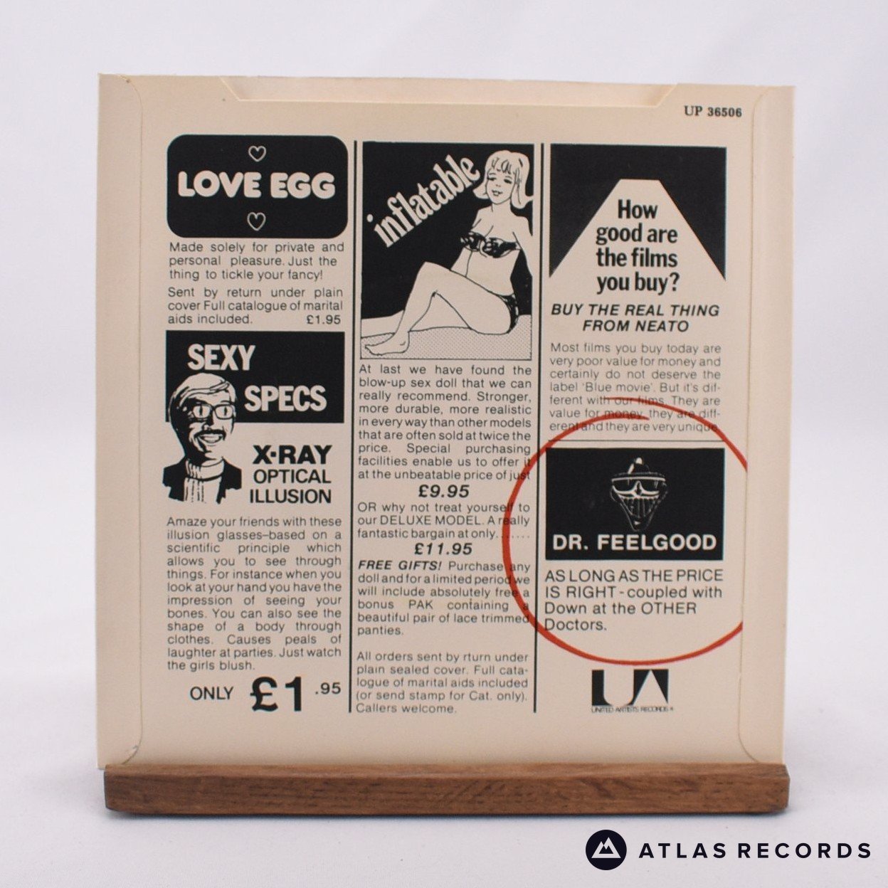 Dr. Feelgood As Long As The Price Is Right 7" Vinyl EX/EX Atlas Records Dr. Feelgood As Long As The Price Is Right 7" Vinyl EX/EX Atlas Records
