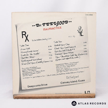 Dr. Feelgood - Malpractice - A-1 B-1 LP Vinyl Record - VG+/VG+