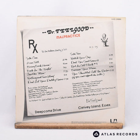 Dr. Feelgood - Malpractice - A-3U B-1U LP Vinyl Record - EX/EX