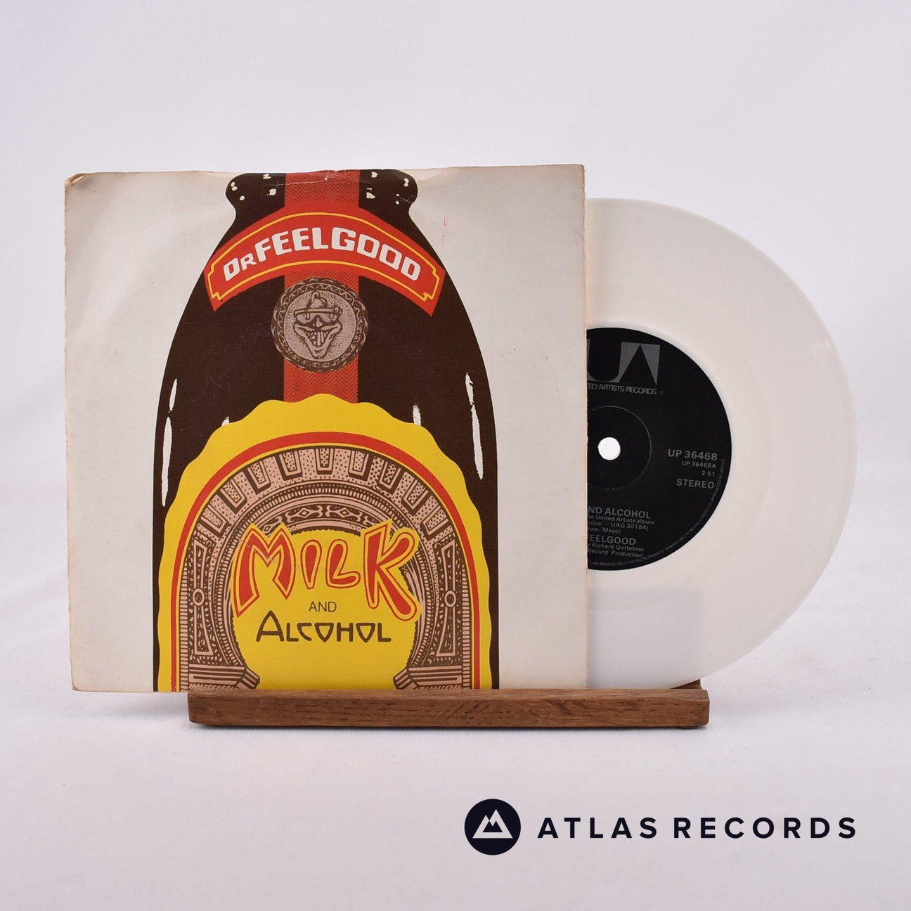 Dr. Feelgood Milk And Alcohol 7" Vinyl Record - Front Cover & Record