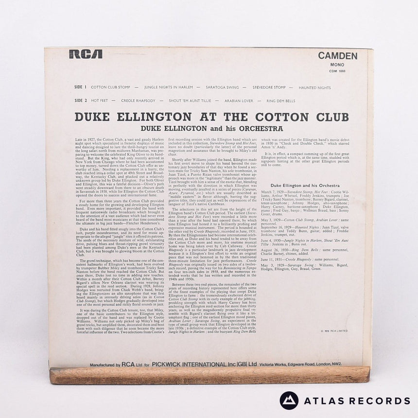 Duke Ellington And His Orchestra - Duke Ellington At The Cotton Club - LP Vinyl