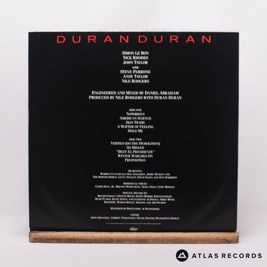 Duran Duran - Notorious - Us LP Vinyl Record - EX/EX