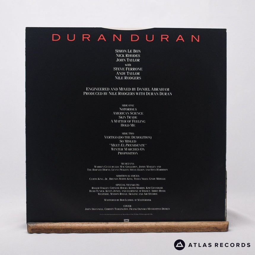 Duran Duran - Notorious - Dmm Masterdisk LP Vinyl Record - VG+/VG+