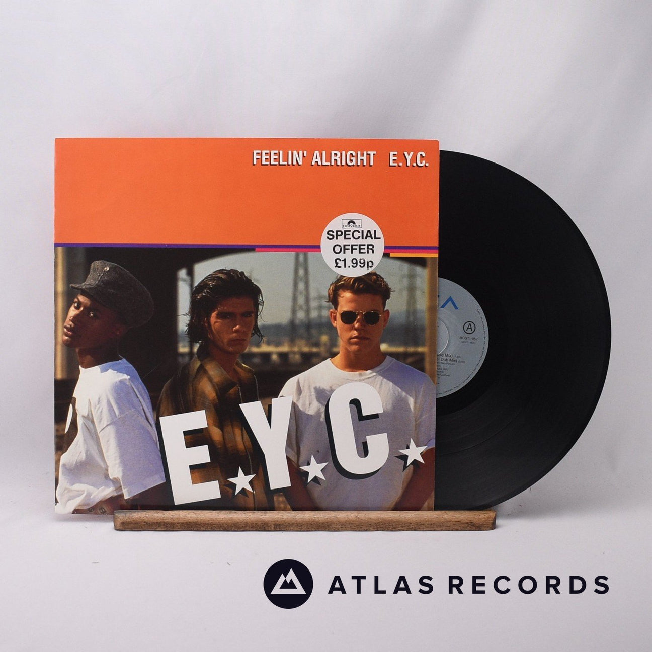 E.Y.C. Feelin' Alright 12" Vinyl Record - Front Cover & Record