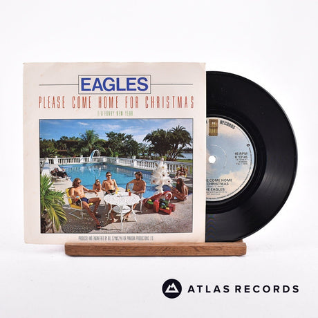 Eagles Please Come Home For Christmas B/W Funky New Year 7" Vinyl Record - Front Cover & Record