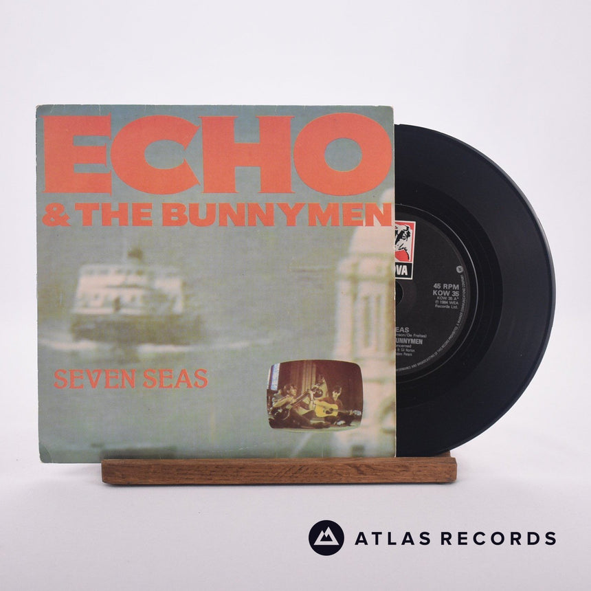 Echo & The Bunnymen Seven Seas 7" Vinyl Record - Front Cover & Record