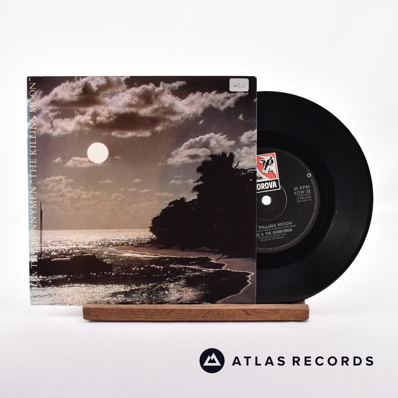 Echo & The Bunnymen The Killing Moon 7" Vinyl Record - Front Cover & Record