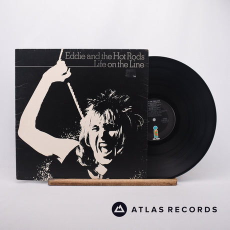 Eddie And The Hot Rods Life On The Line LP Vinyl Record - Front Cover & Record