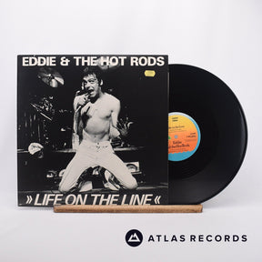Eddie And The Hot Rods Life On The Line 12" Vinyl Record - Front Cover & Record