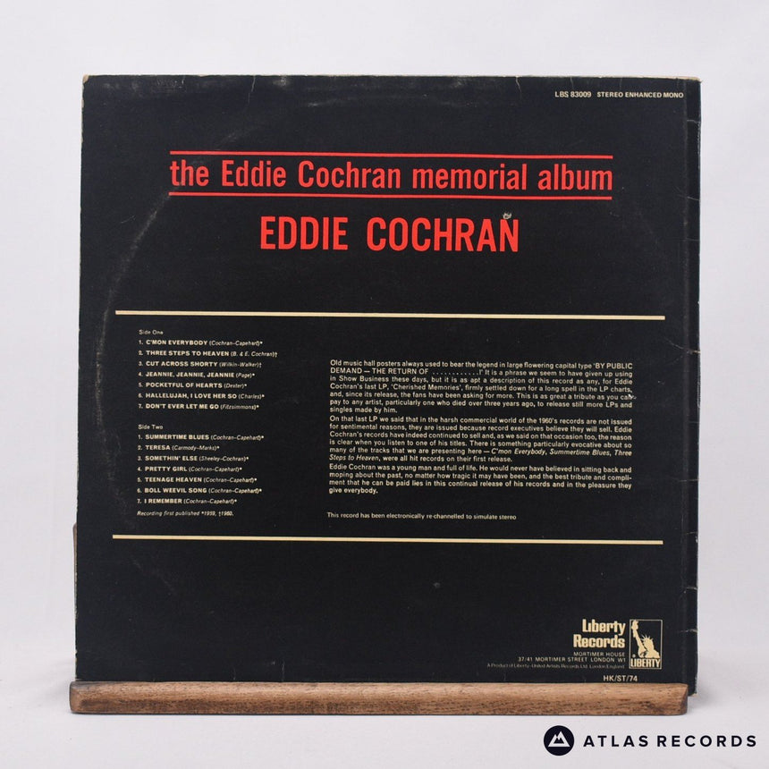 Eddie Cochran - The Eddie Cochran Memorial Album - LP Vinyl Record - VG+/VG