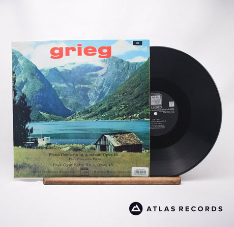 Edvard Grieg Piano Concerto In A Minor, Op. 16 LP Vinyl Record - Front Cover & Record