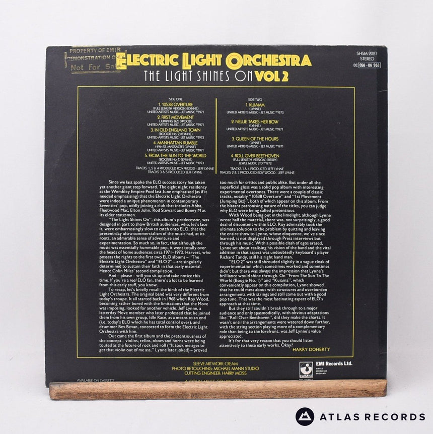 Electric Light Orchestra - The Light Shines On Vol 2 - LP Vinyl Record - VG+/EX