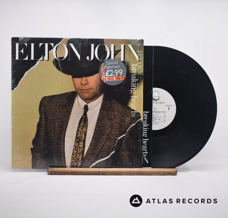 Elton John Breaking Hearts LP Vinyl Record - Front Cover & Record