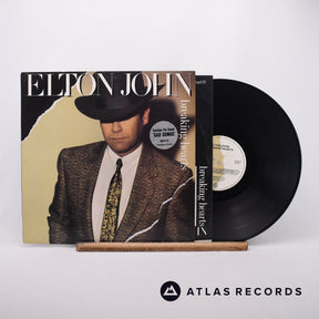 Elton John Breaking Hearts LP Vinyl Record - Front Cover & Record