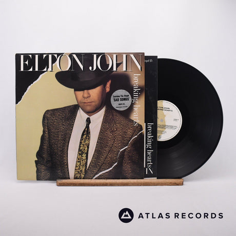 Elton John Breaking Hearts LP Vinyl Record - Front Cover & Record