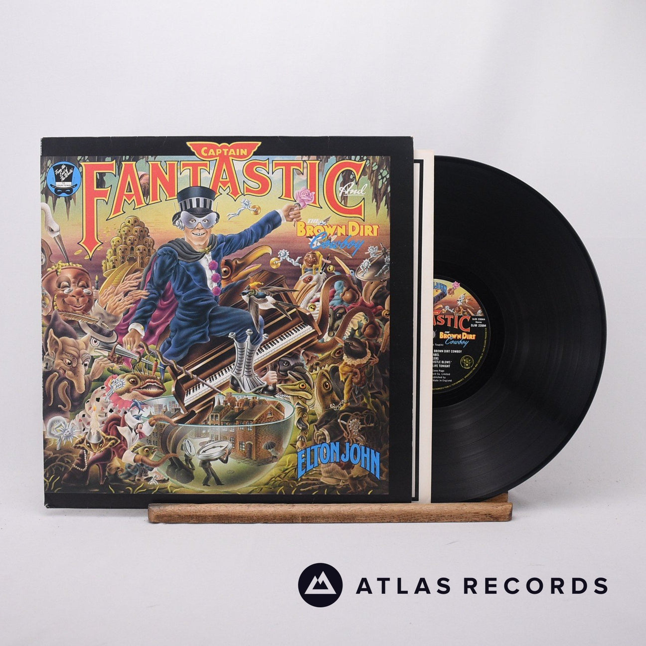 Elton John Captain Fantastic And The Brown Dirt Cowboy LP Vinyl Record - Front Cover & Record