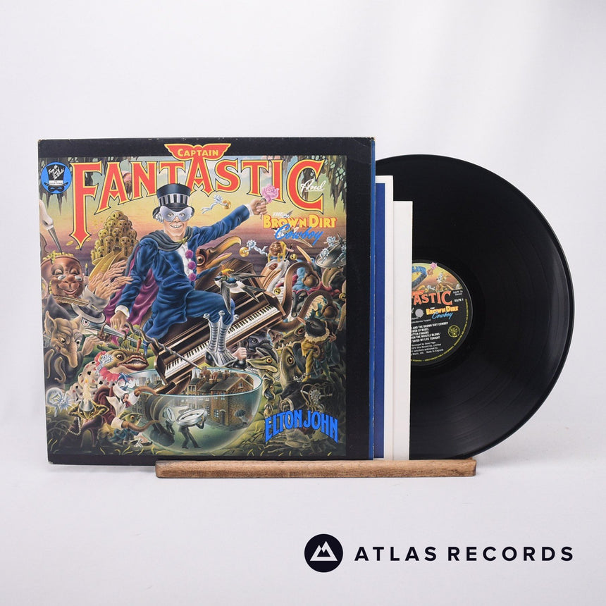 Elton John Captain Fantastic And The Brown Dirt Cowboy LP Vinyl Record - Front Cover & Record