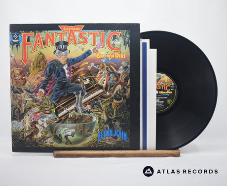 Elton John Captain Fantastic And The Brown Dirt Cowboy LP Vinyl Record - Front Cover & Record