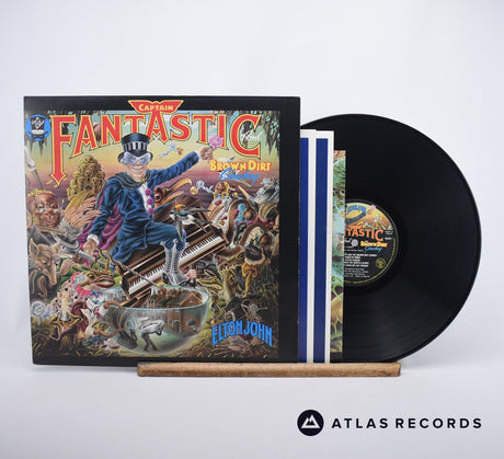 Elton John Captain Fantastic And The Brown Dirt Cowboy LP Vinyl Record - Front Cover & Record