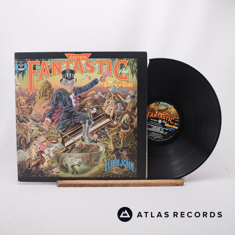 Elton John Captain Fantastic And The Brown Dirt Cowboy LP Vinyl Record - Front Cover & Record