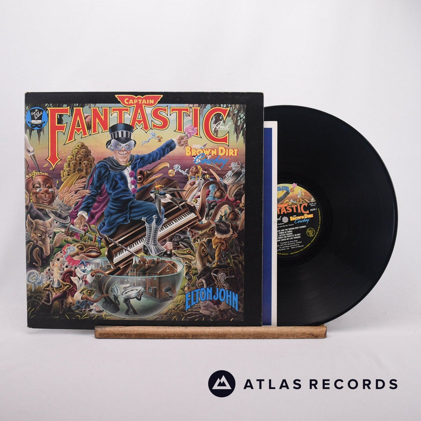 Elton John Captain Fantastic And The Brown Dirt Cowboy LP Vinyl Record - Front Cover & Record