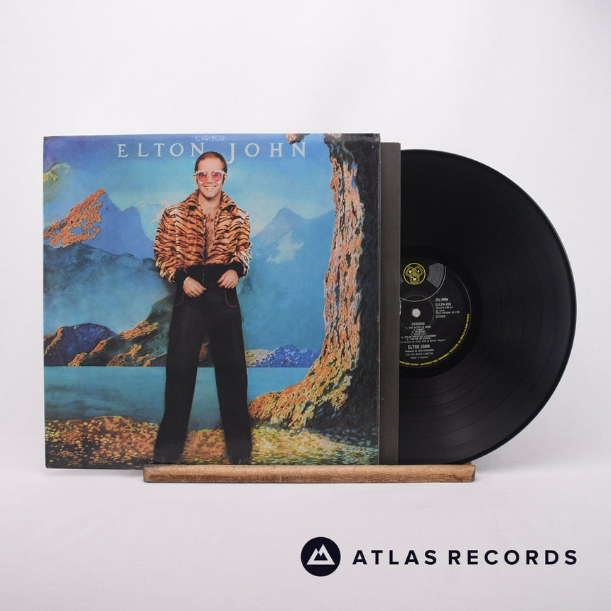 Elton John Caribou LP Vinyl Record - Front Cover & Record