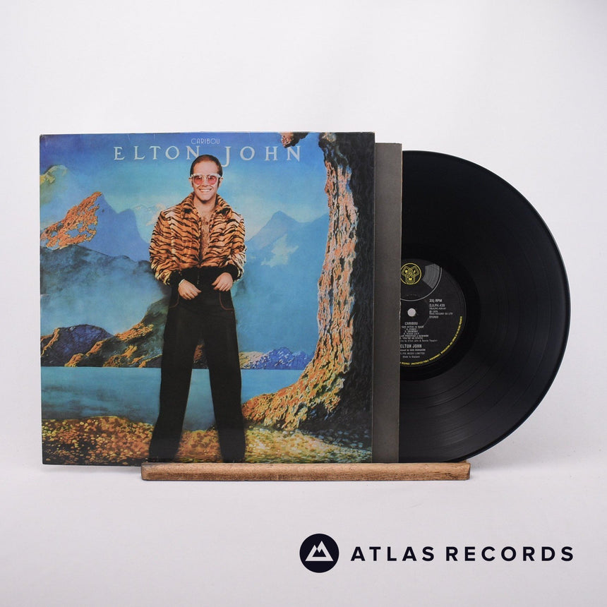 Elton John Caribou LP Vinyl Record - Front Cover & Record