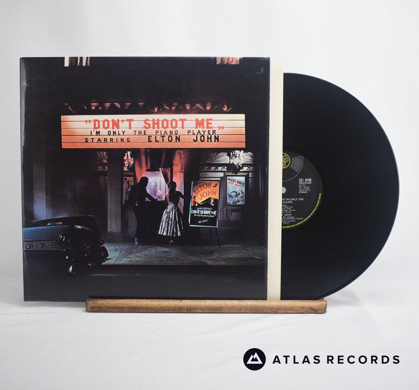 Elton John Don't Shoot Me I'm Only The Piano Player LP Vinyl Record - Front Cover & Record