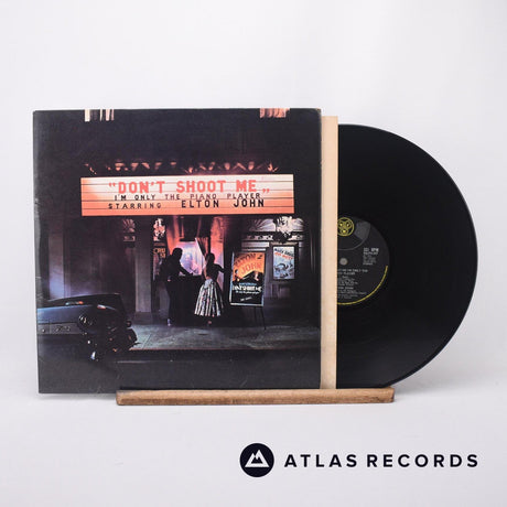 Elton John Don't Shoot Me I'm Only The Piano Player LP Vinyl Record - Front Cover & Record