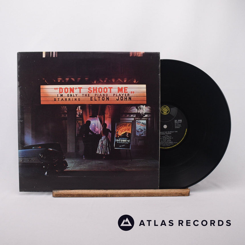 Elton John Don't Shoot Me I'm Only The Piano Player LP Vinyl Record - Front Cover & Record