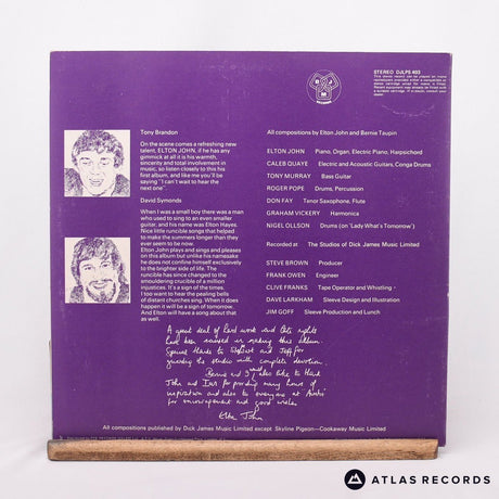 Elton John - Empty Sky - A2 B3 LP Vinyl Record - VG+/VG+