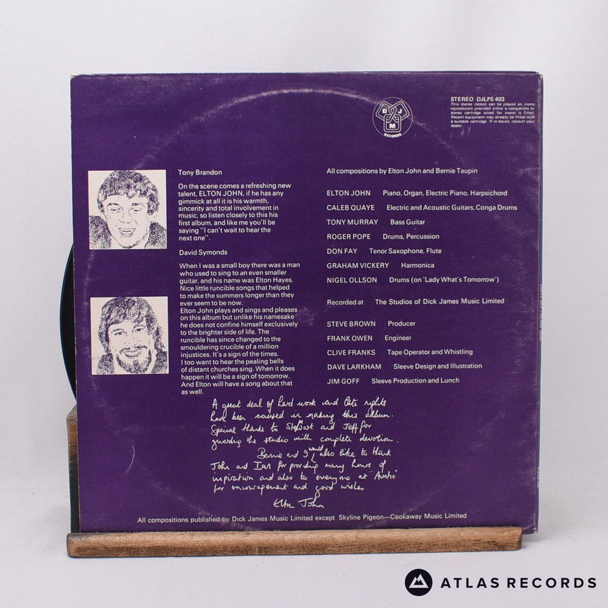 Elton John - Empty Sky - Textured Sleeve Gatefold LP Vinyl Record - VG+/VG+