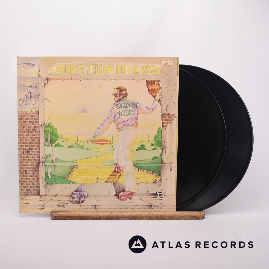 Elton John Goodbye Yellow Brick Road 2 x LP Vinyl Record - Front Cover & Record
