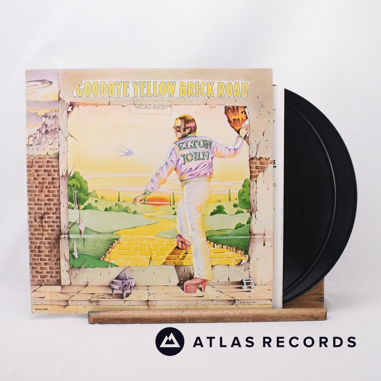 Elton John Goodbye Yellow Brick Road 2 x LP Vinyl Record - Front Cover & Record