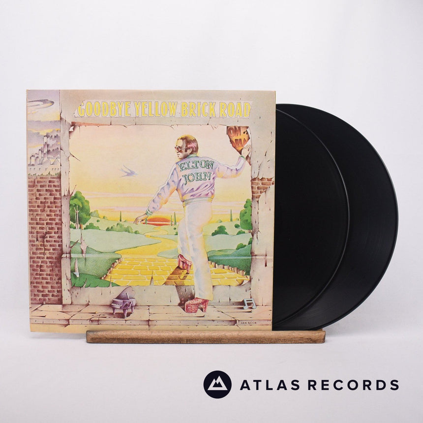 Elton John Goodbye Yellow Brick Road 2 x LP Vinyl Record - Front Cover & Record