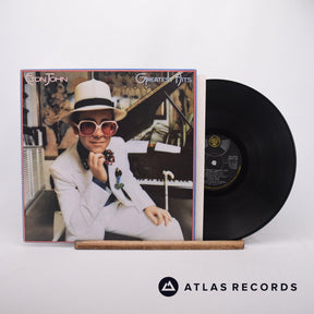 Elton John Greatest Hits LP Vinyl Record - Front Cover & Record