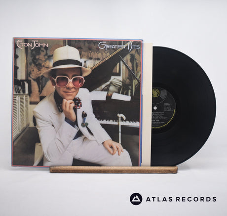 Elton John Greatest Hits LP Vinyl Record - Front Cover & Record