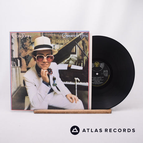 Elton John Greatest Hits LP Vinyl Record - Front Cover & Record