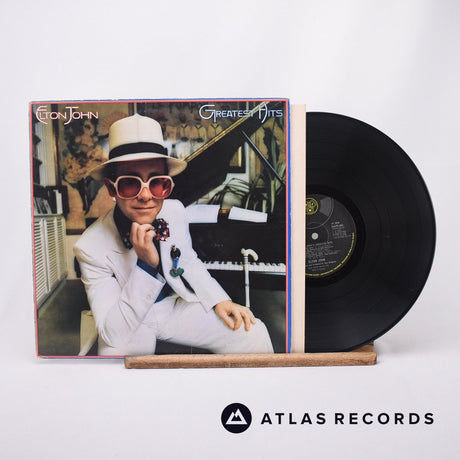 Elton John Greatest Hits LP Vinyl Record - Front Cover & Record