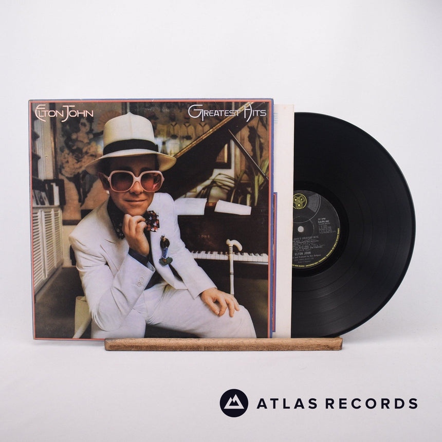 Elton John Greatest Hits LP Vinyl Record - Front Cover & Record