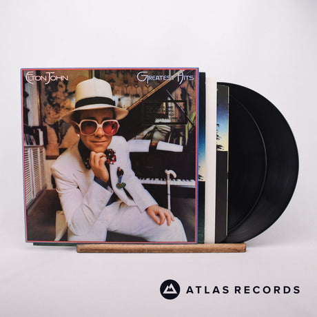 Elton John Greatest Hits Volume One And Two 2 x LP Vinyl Record - Front Cover & Record