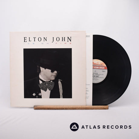 Elton John Ice On Fire LP Vinyl Record - Front Cover & Record
