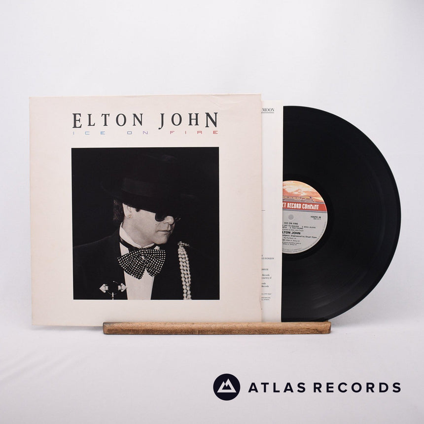 Elton John Ice On Fire LP Vinyl Record - Front Cover & Record