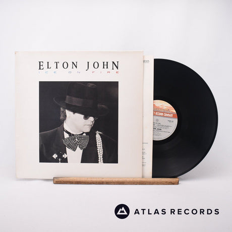 Elton John Ice On Fire LP Vinyl Record - Front Cover & Record