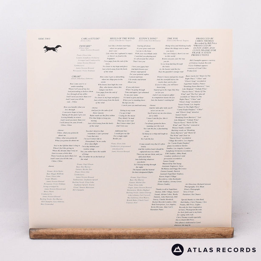 Elton John - The Fox - LP Vinyl Record - EX/EX